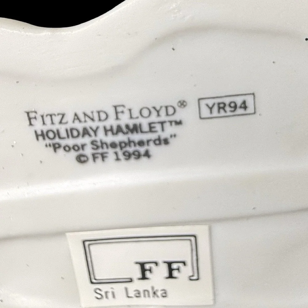 Fitz & Floyd Enchanted Forest Holiday Hamlet Poor Shepherds Figurine 1994